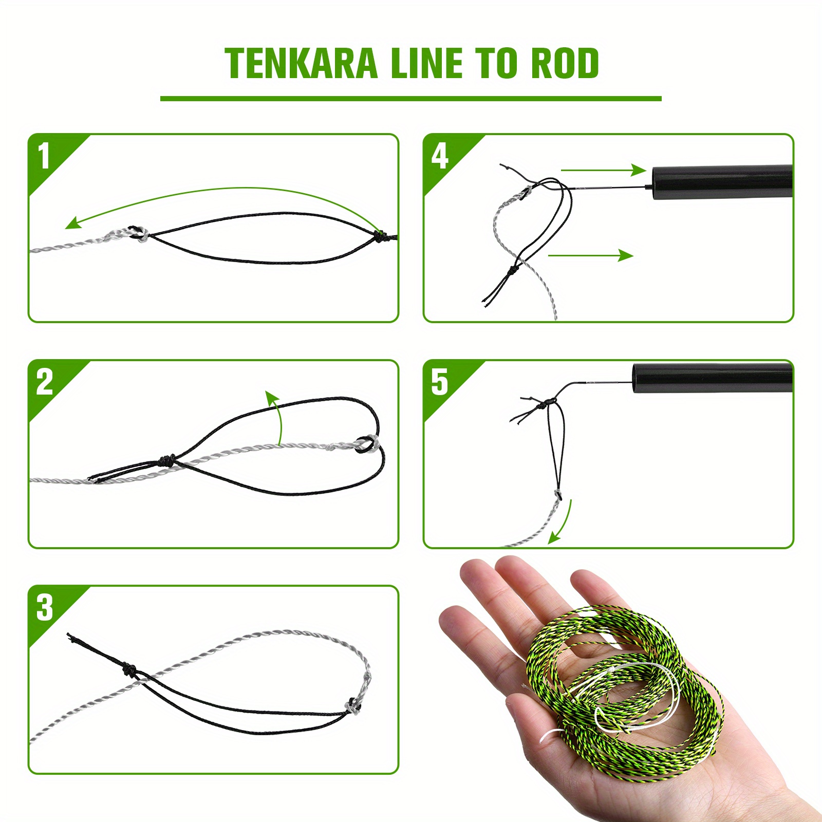 Fishing Line Fly Fishing Leader with Tippet Ring PET Furled Leader