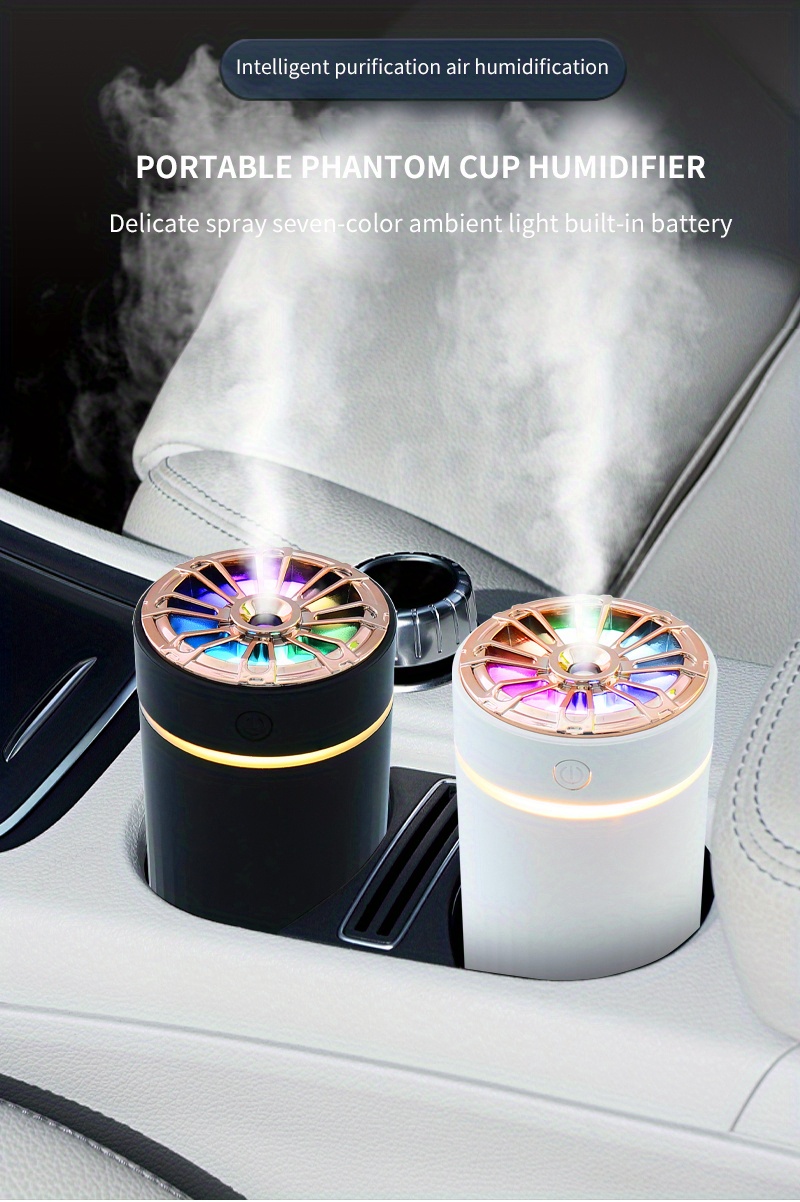 1pc portable mini air humidifier 270ml usb desktop diffuser ultra quiet aromatherapy essential oil perfect for car bedroom office small appliance bedroom accessories details 0