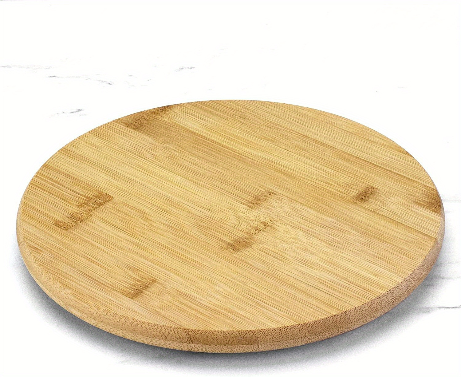 Bamboo Spinning Tray, Food Tray Spinner Plate, Bamboo Organizer