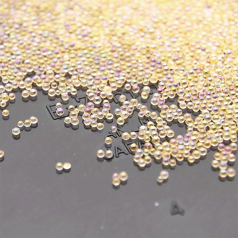 Transparent DIY 3D Nail Art Decoration Mini Glass Beads, Tiny Caviar Nail  Beads, 0.60.8mm 
