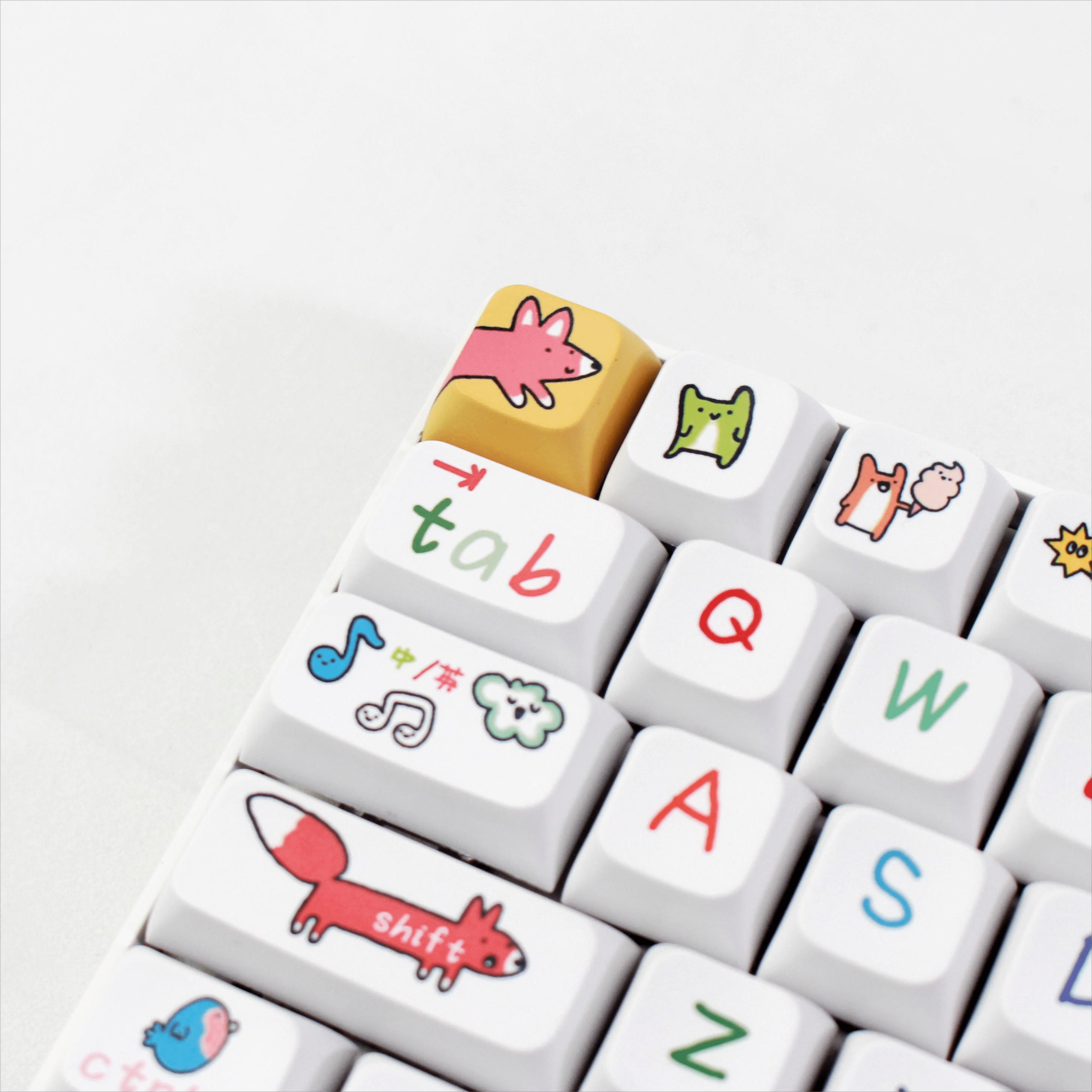 127 key Pbt Keycaps Set Xda Profile Dye sub Animal Party - Temu