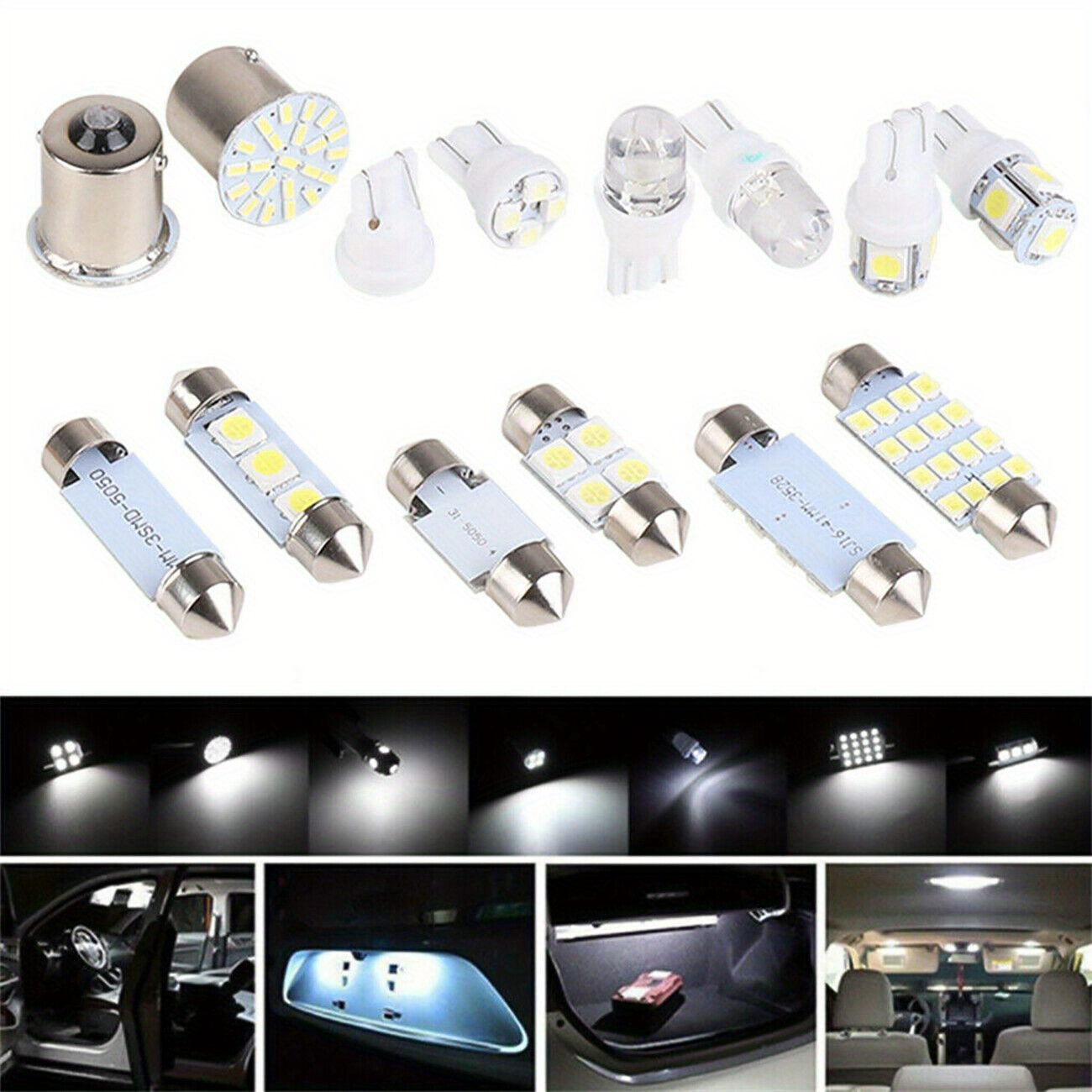 Car Led Light Replacement Bulb t Led Bulb Kit For Car Dome Temu