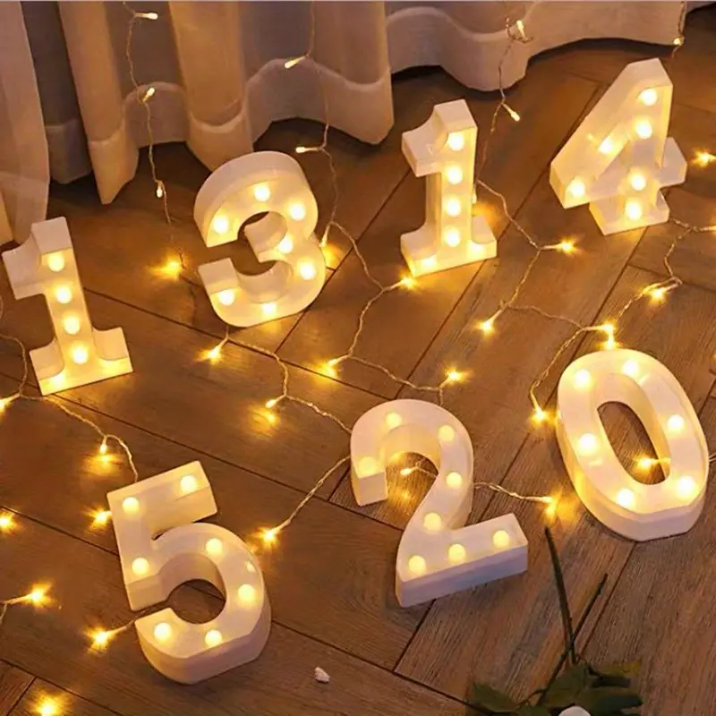 1pc luxury alphabet letter led lights luminous number led letter lights sign light up lamp battery night light for home wedding birthday christmas valentines day party decoration details 6