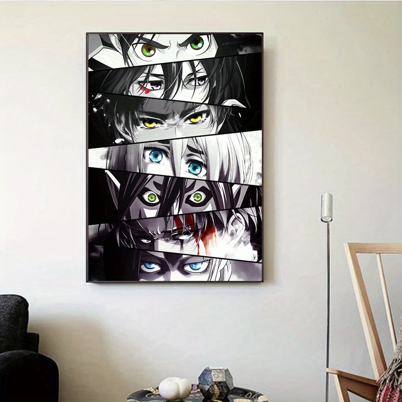 Wall Art Canvas Print Home Decor (20x14 inches)- Illustration Anime Icon  Avatar Person Busine : : Home