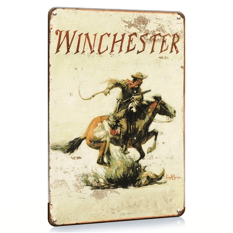 Retro Winchester Metal Sign Vintage Hunting Hunter Tin Sign - Temu New  Zealand