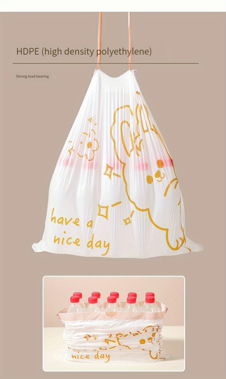 4gal Cartoon Bunny Trash Bags, Hefty Small Bathroom Bedroom Garbage Bags,  Cute Kawaii Rabbit Home Cleaning Tools, - Temu