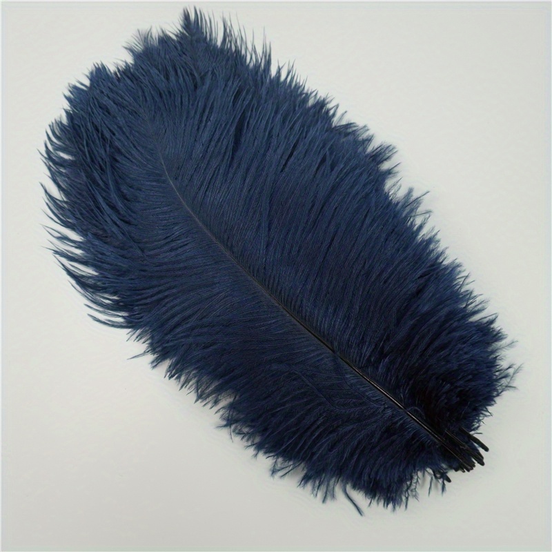 5/10 Meter Natural Ostrich Feathers Trim 8-10 CM For DIY Wedding Dress  Decoration Crafts Accessories Royal Blue 10 meter