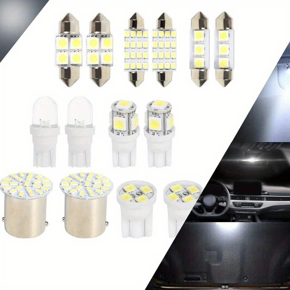 13stk T10 31mm Auto LED Lichter Birne Kit für Auto Innen dome Kennzeichen  Lampen – Tacos Y Mas