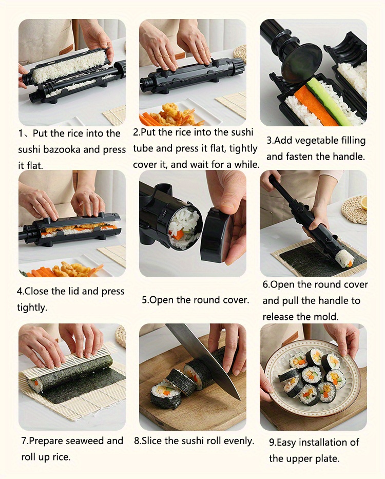 Bromul Sushi Bazooka Kit - Sushi Maker - Sushi Bazooka - Sushi DIY