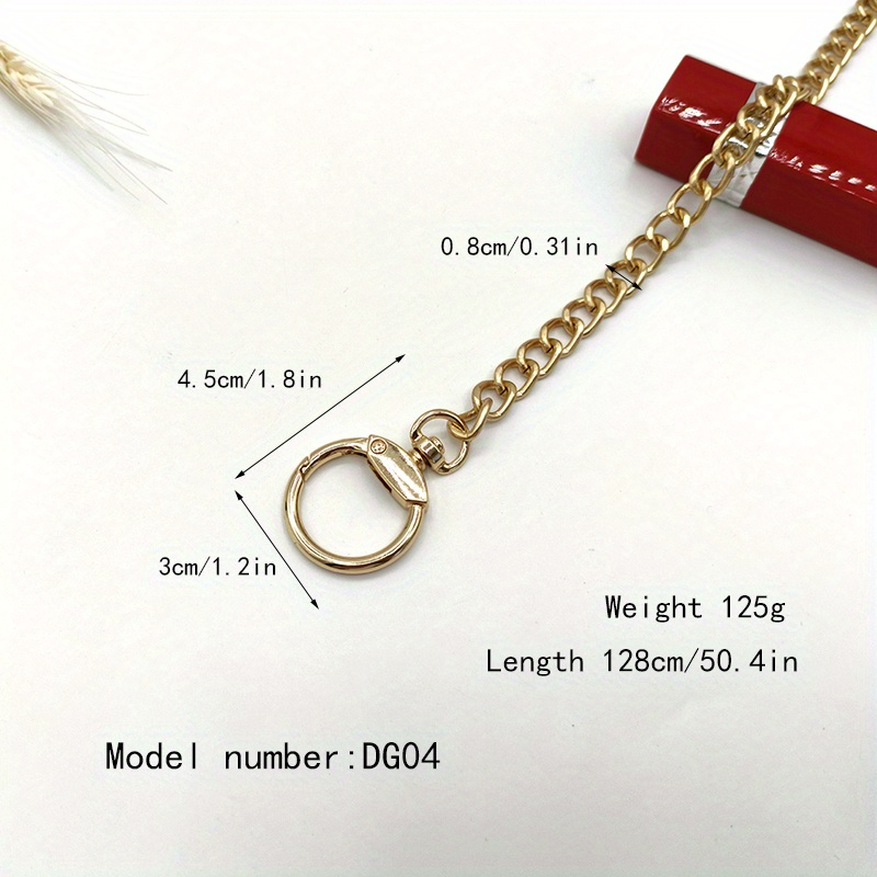 Minimalist Chain Bag Strap Gold Replaceable