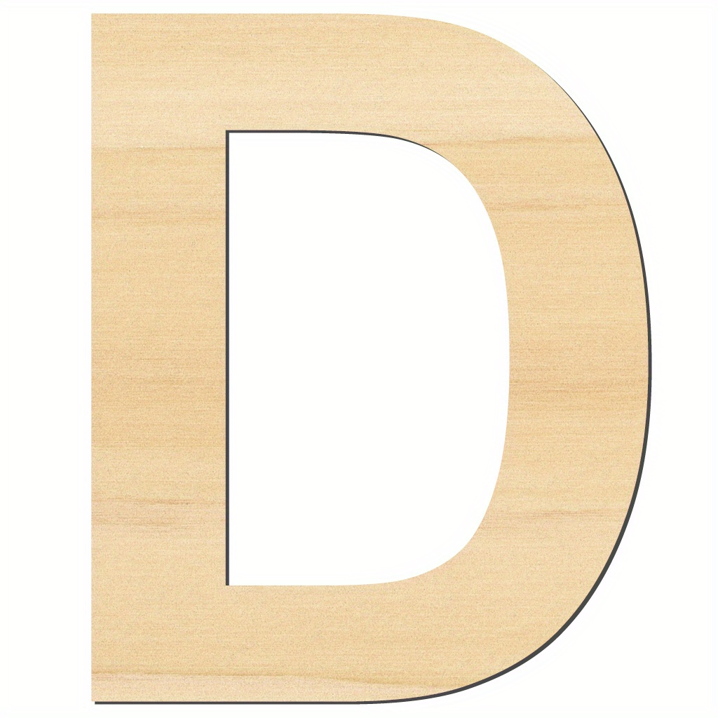 White Wood Letters 4 Inch, Wood Letters for DIY Party Projects (T) 