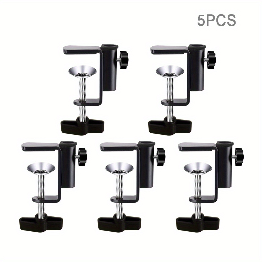 5pcs universal desk lamp clamp securely mount table lights microphones cameras with aluminum alloy c shape mounting clamps