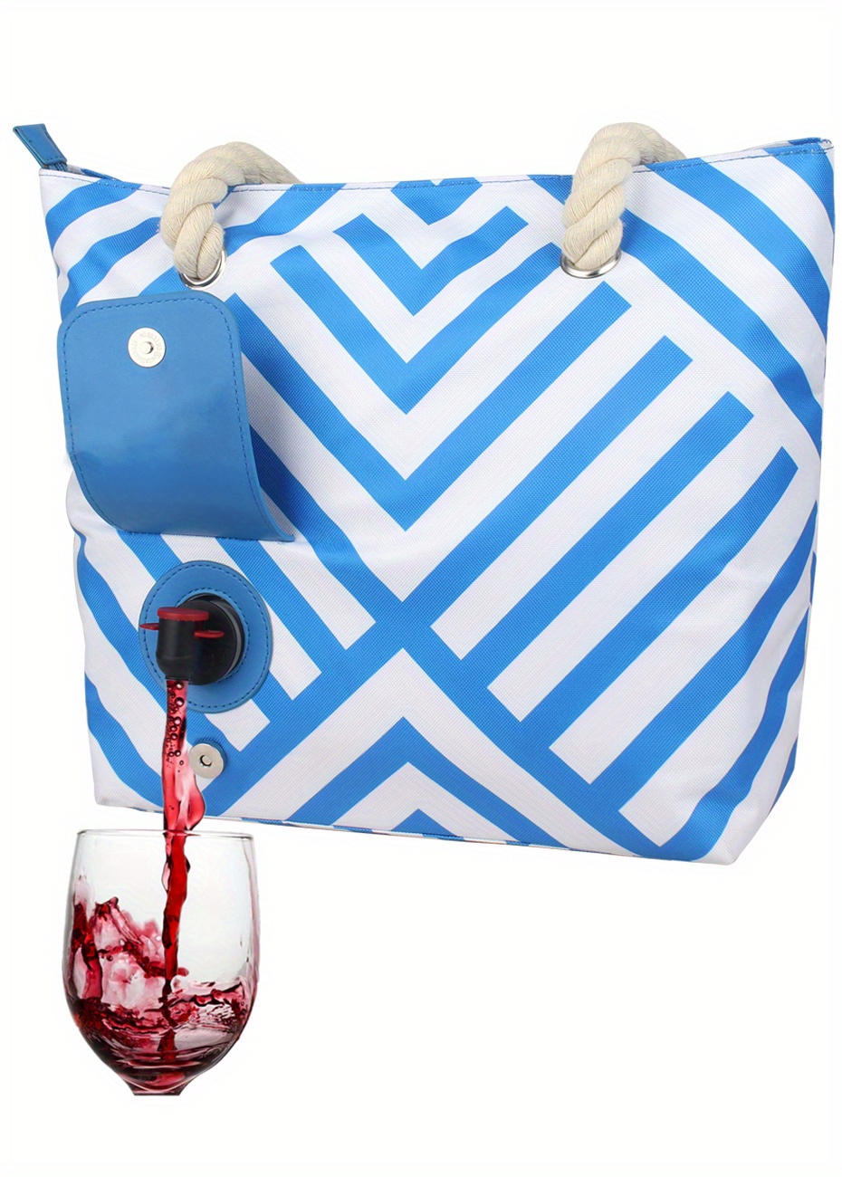 Beach bag wine online dispenser