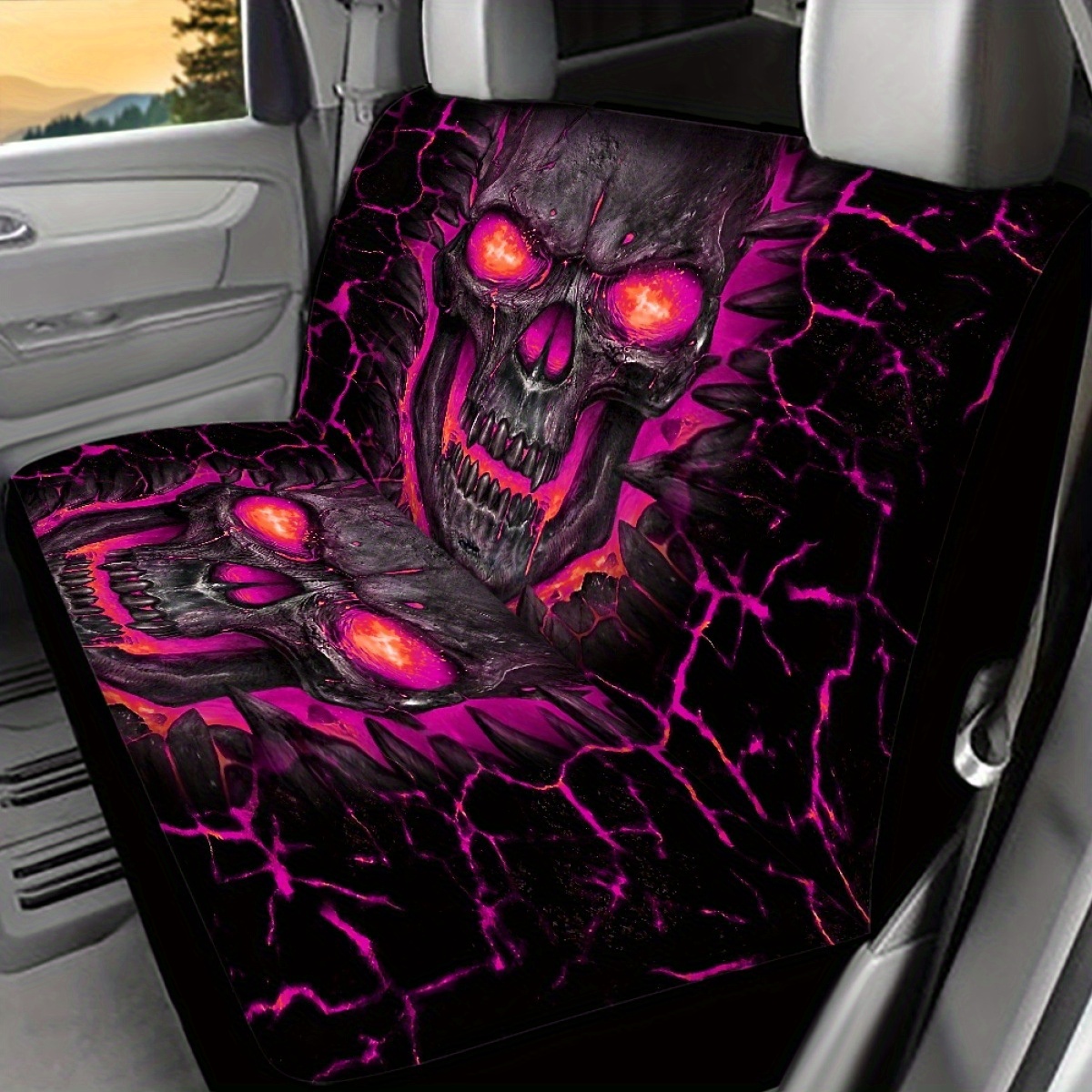 Trippy Skull Floral Car Seat Cover for Vehicle Retro Custom Seat Covers for  Car for Women Car Seat Cover Girl Skull Car Accessories -  Israel