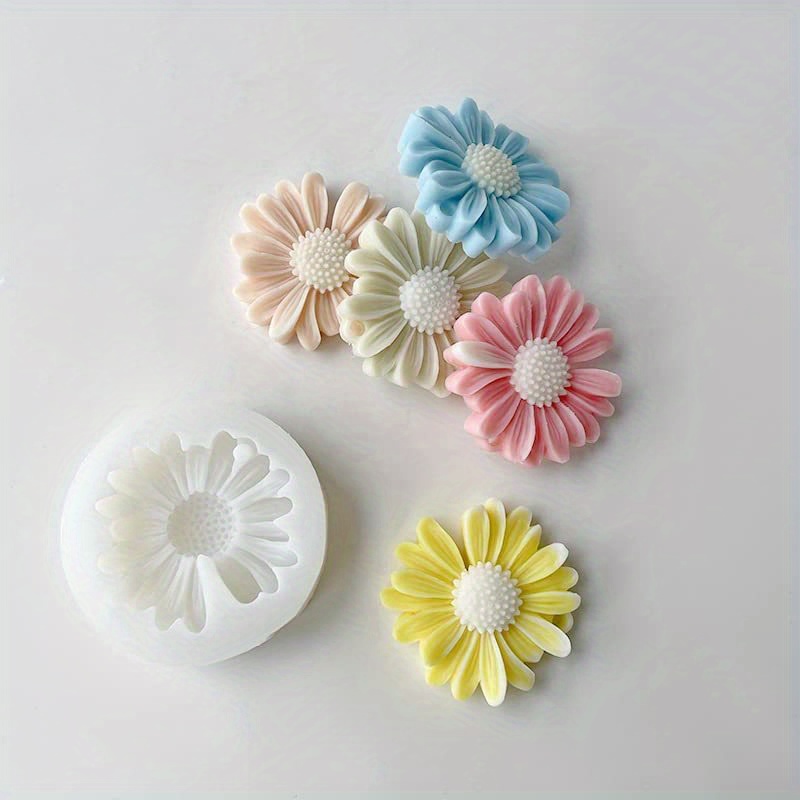 Molde Silicona Flores Margaritas X9 Fondant Porcelana