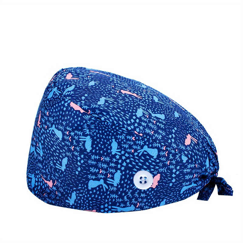 Casquette De Gommage Imprimée Dessin Animé, Chapeau De Travail Élastique  Avec Bouton, Casquette D'infirmière Légère Et Décontractée, Casquette De  Travail Respirante Pour Femmes Et Filles - Temu France