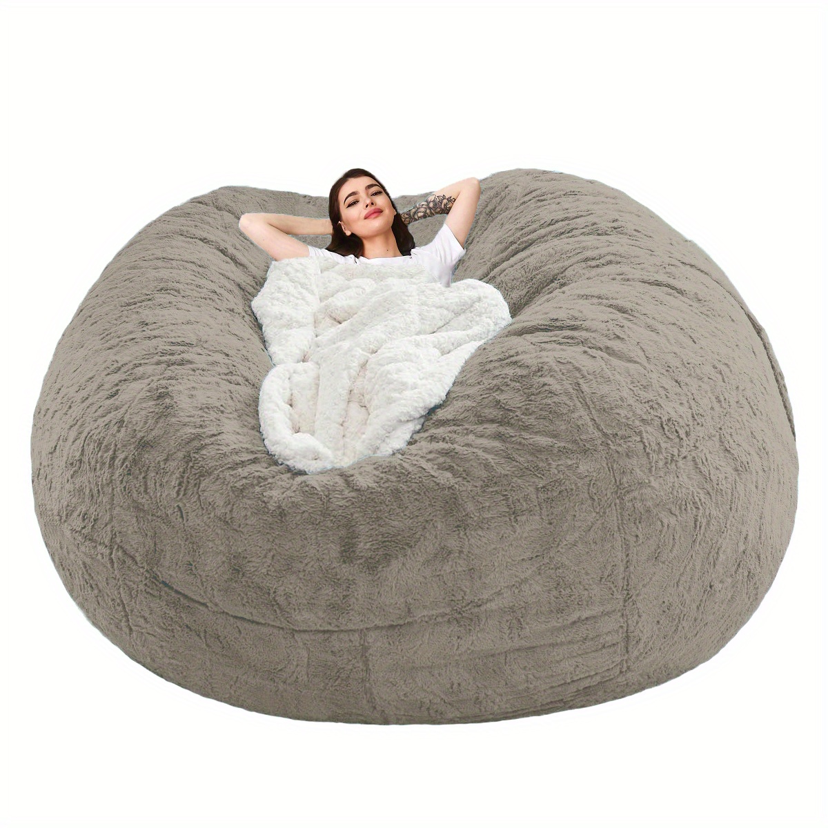 Large Human Dog Bed Bean Bag Bed For Humans Giant Beanbag Dog Bed With  Blanket For People, Families, Pets (Brown) | lupon.gov.ph