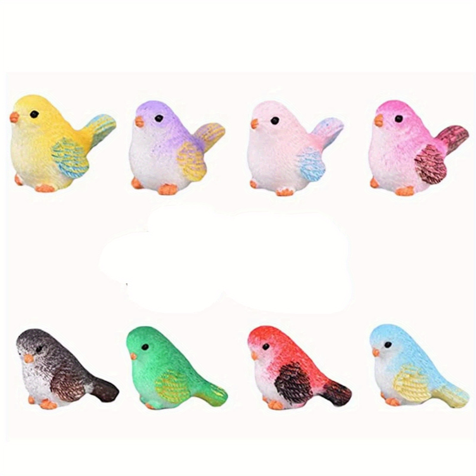 Buy ANTIQ CRETION Bird Miniture Bird Figurines, Simulation Mini Cute Bird  Figures Animal Model Toys For Fairy Garden, Dollhouse Miniatures, Micro  Landscape, Cake Toppers (Pack Of 4) (Multicolour), Resin Online at Best