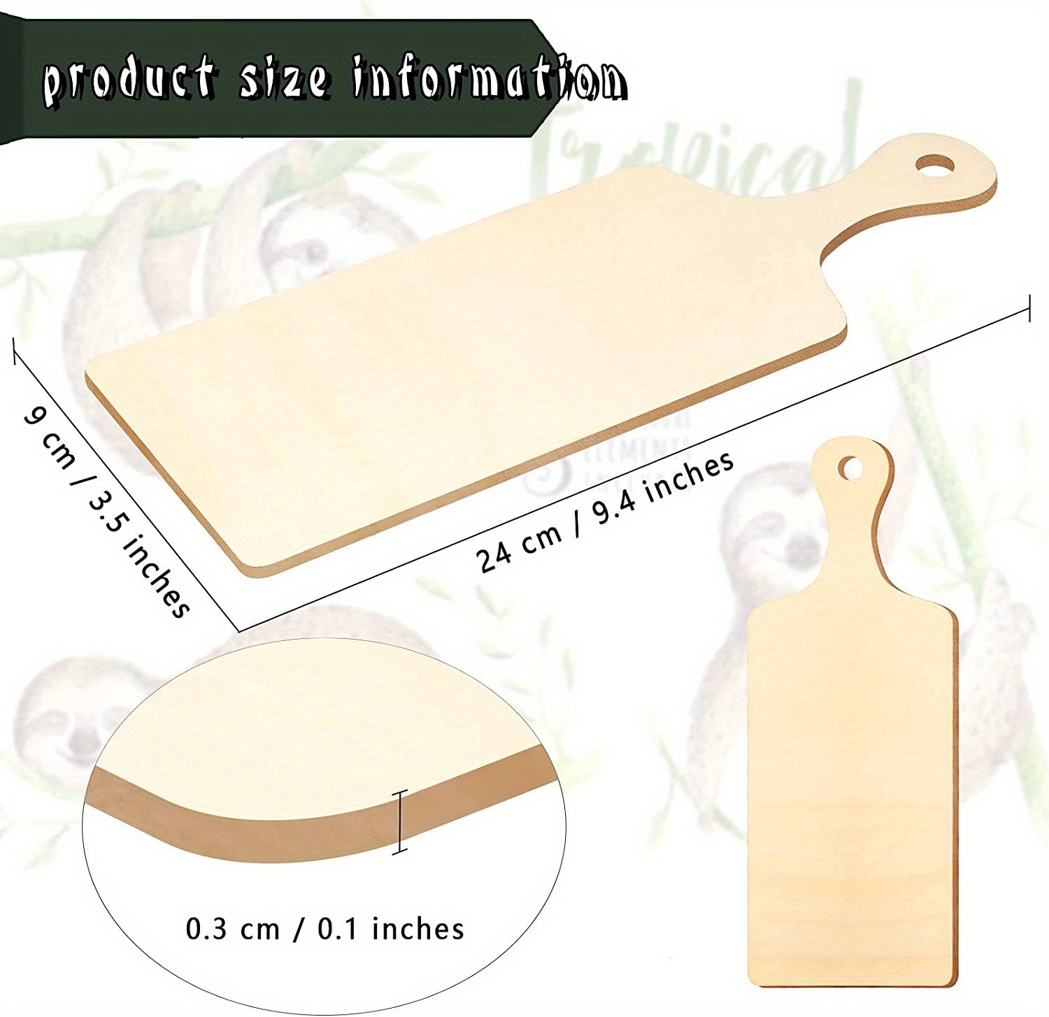 Operitacx 12 piezas de mini tablas de cortar de madera para manualidades  con asa, tabla de cortar de madera, tabla de servir pequeña, tabla de  cocina