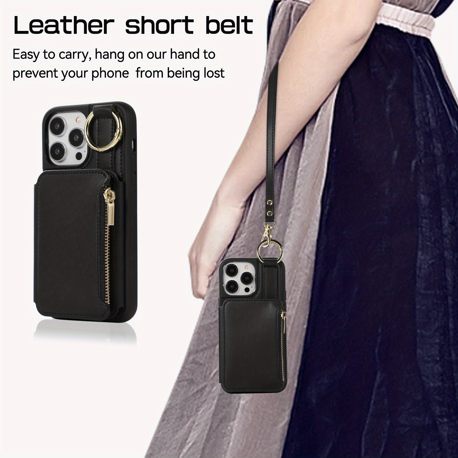 Leather Phone Case Iphone 14 Pro Max Plus Iphone 13 Hanging - Temu