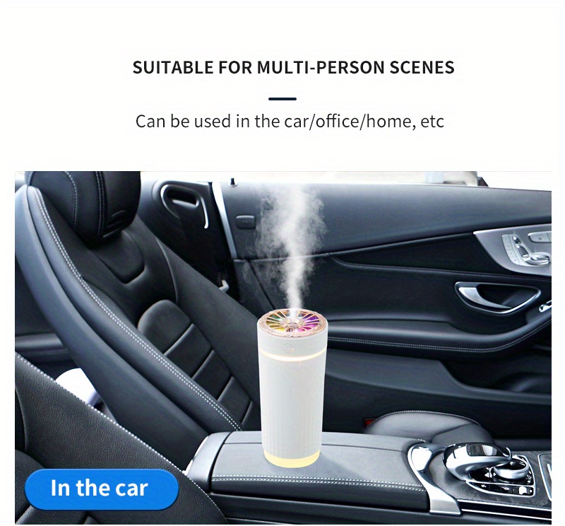 1pc portable mini air humidifier 270ml usb desktop diffuser ultra quiet aromatherapy essential oil perfect for car bedroom office small appliance bedroom accessories details 10