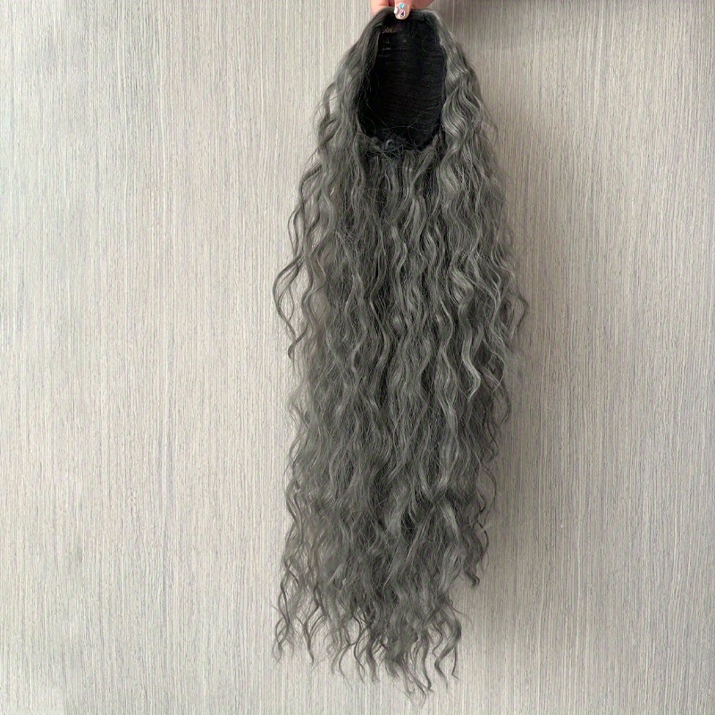 Curly Water Wave Ponytail Clip In Hair Extensions