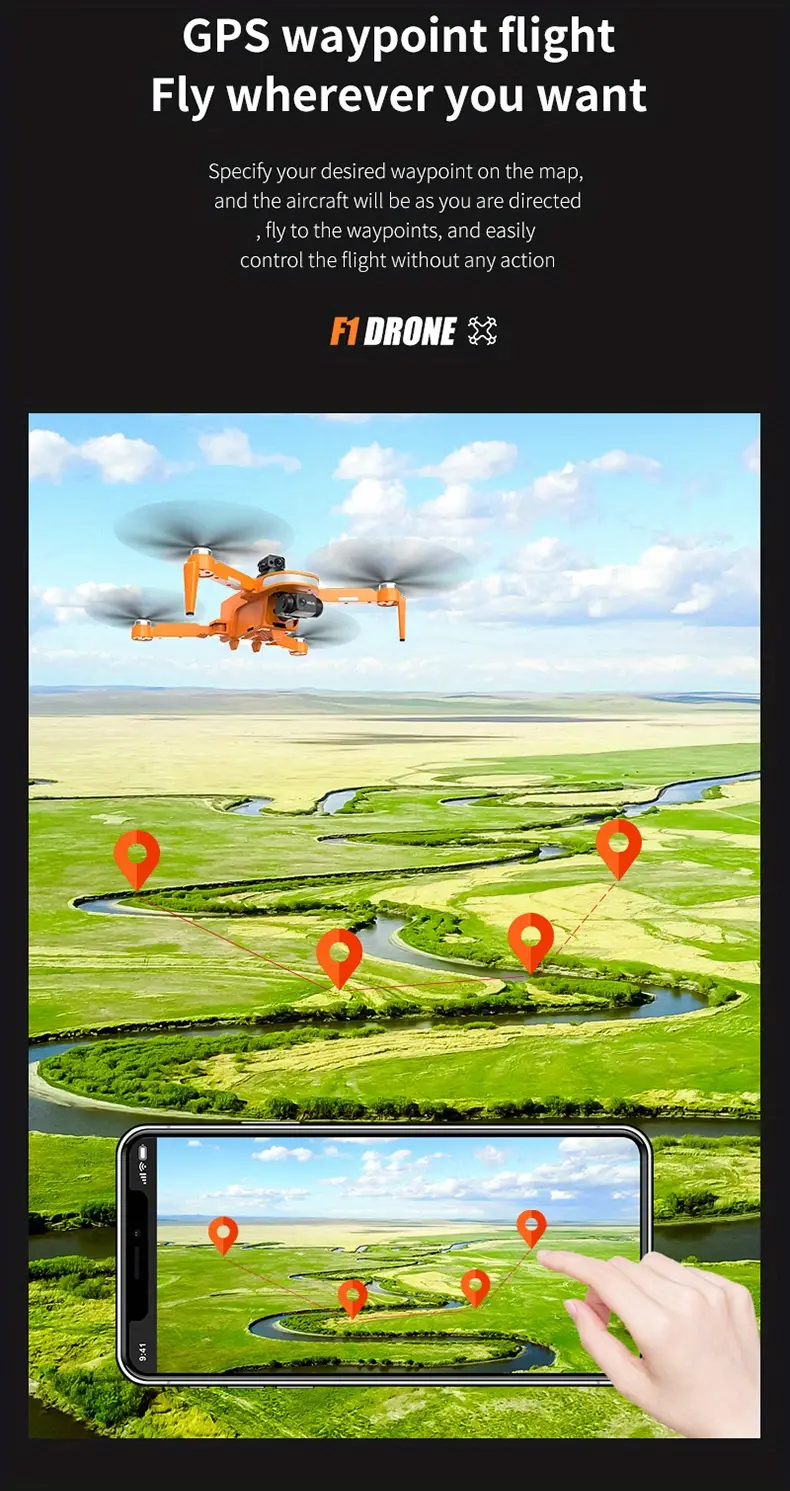 2023 latest version f1 wifi drone with gps brushless motor anti shake gimbal adjustable 4k hd dual camera version laser obstacle avoid sensor drones details 8