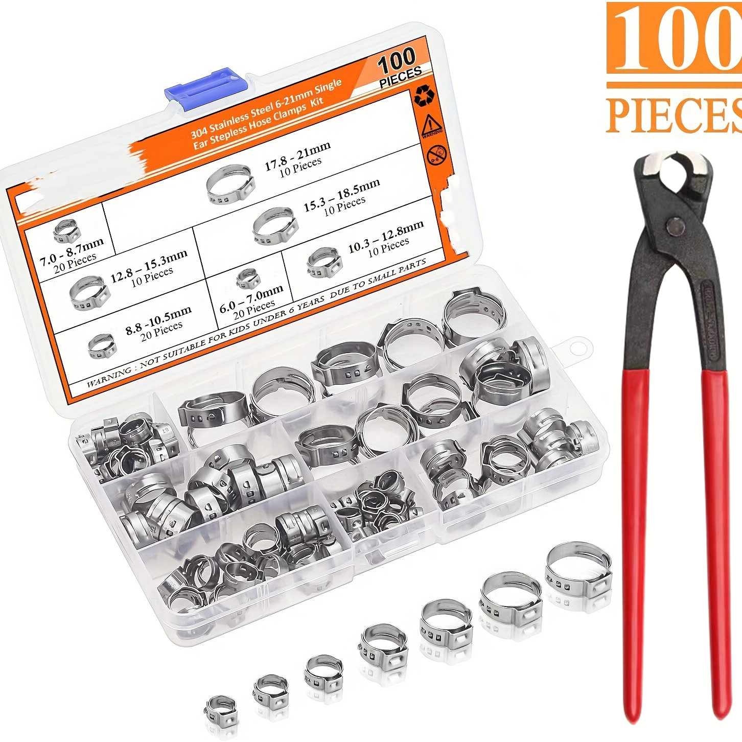 Goxawee Fuel Line Plier, Hose Pipe Clamp Clip Petrol Hose Pipe Disconnect  Release Removal Pliers, Universal