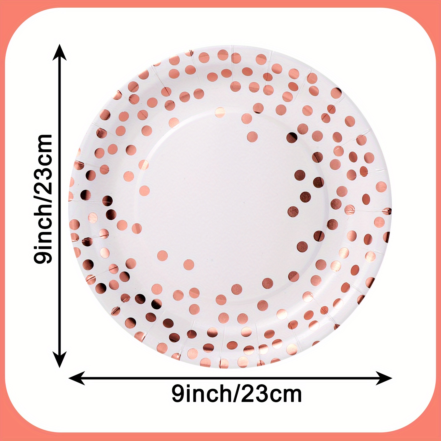 Rose Gold Paper Plates - Ideal for Parties and Celebrations