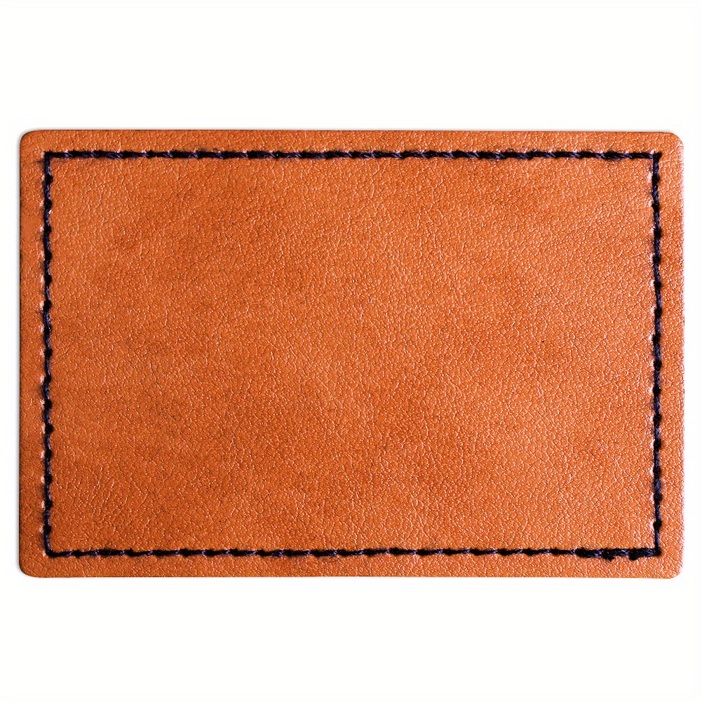 Red Leather Patches Iron on for Hats/Laser Engraving,Blank Heat Press  Leatherette Sheets with Adhesive(30Pcs/Rectangle/3 inch×2 inch)