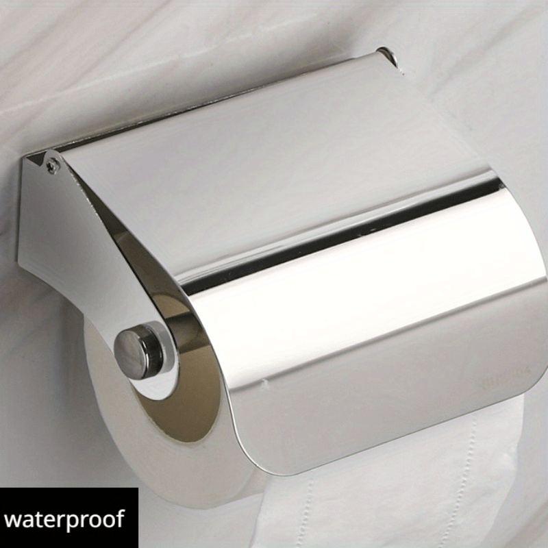 Recessed Toilet Paper Holder - with storage, bright polished