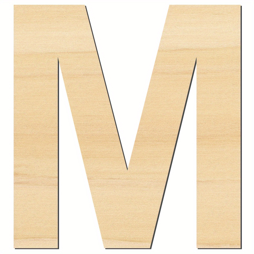 Letras de madera blanca de 12 pulgadas, letras grandes de madera sin  terminar para decoración de pared, letras del alfabeto imprimibles  independientes
