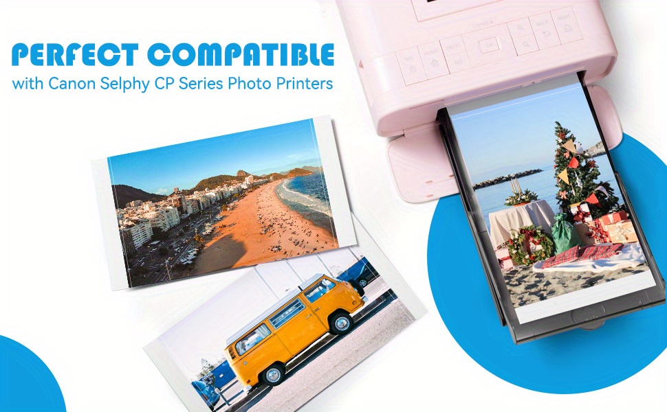 Kp108in kp36in compatible canon selphy cartouche d'encre papier photo pour  imprimante photo canon cp1200 cp1300 cp1500 cp1000 cp910 papier