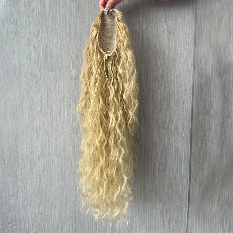 Curly Water Wave Ponytail Clip In Hair Extensions