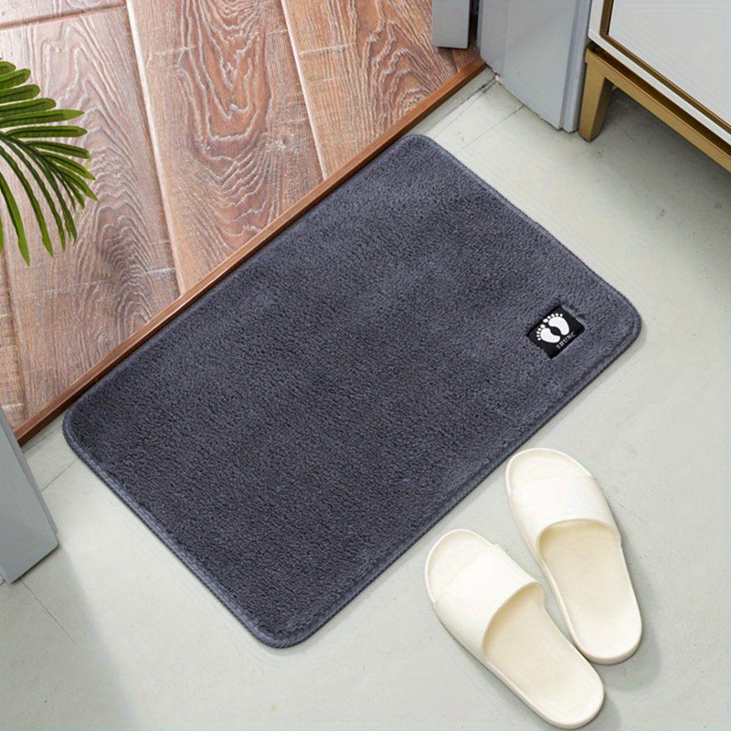 Color G 40 X 60cm Microfiber Soft Bath Mat, Non-slip Bathroom Mats  Machine-washable, Shower Water Absorbent Bath Rug Durable Floor Mats (grey)