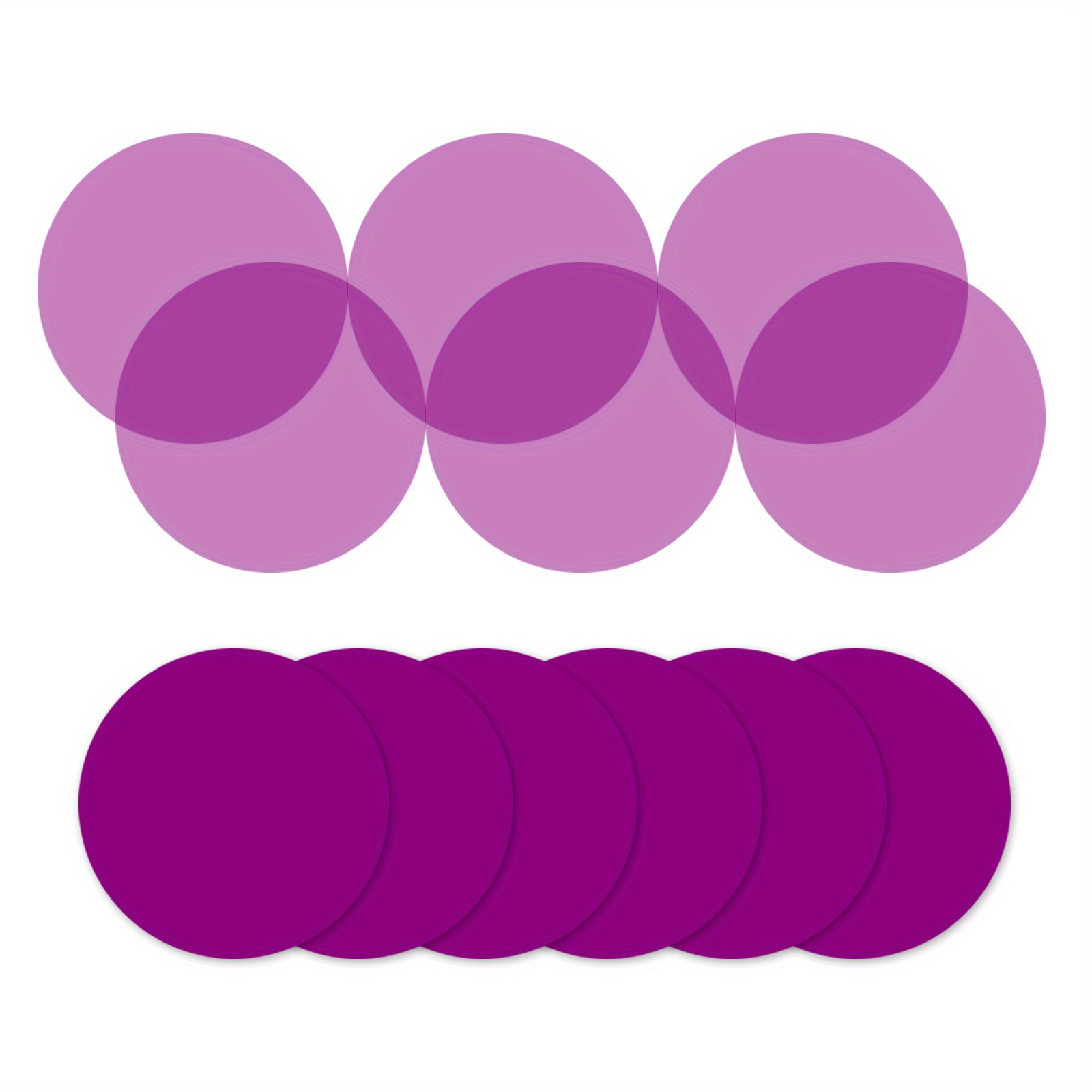 Bloc-notes autocollants translucides ensemble cercles 3 cm