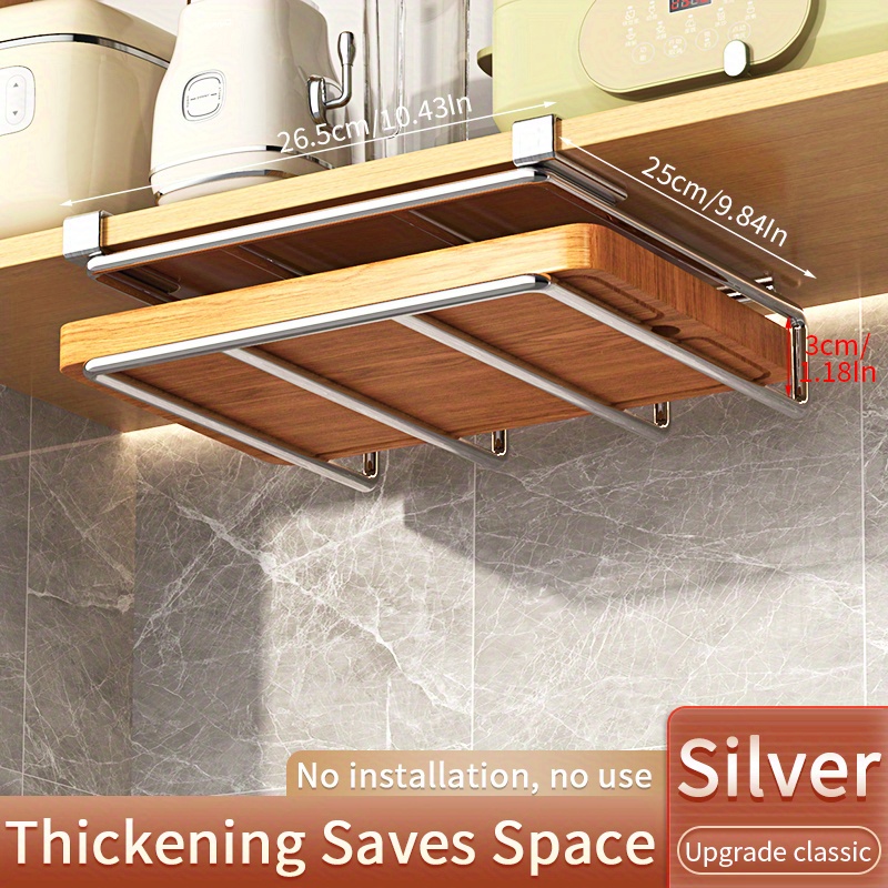 Stainless Steel Under Cabinet Storage Rack For Cutting - Temu