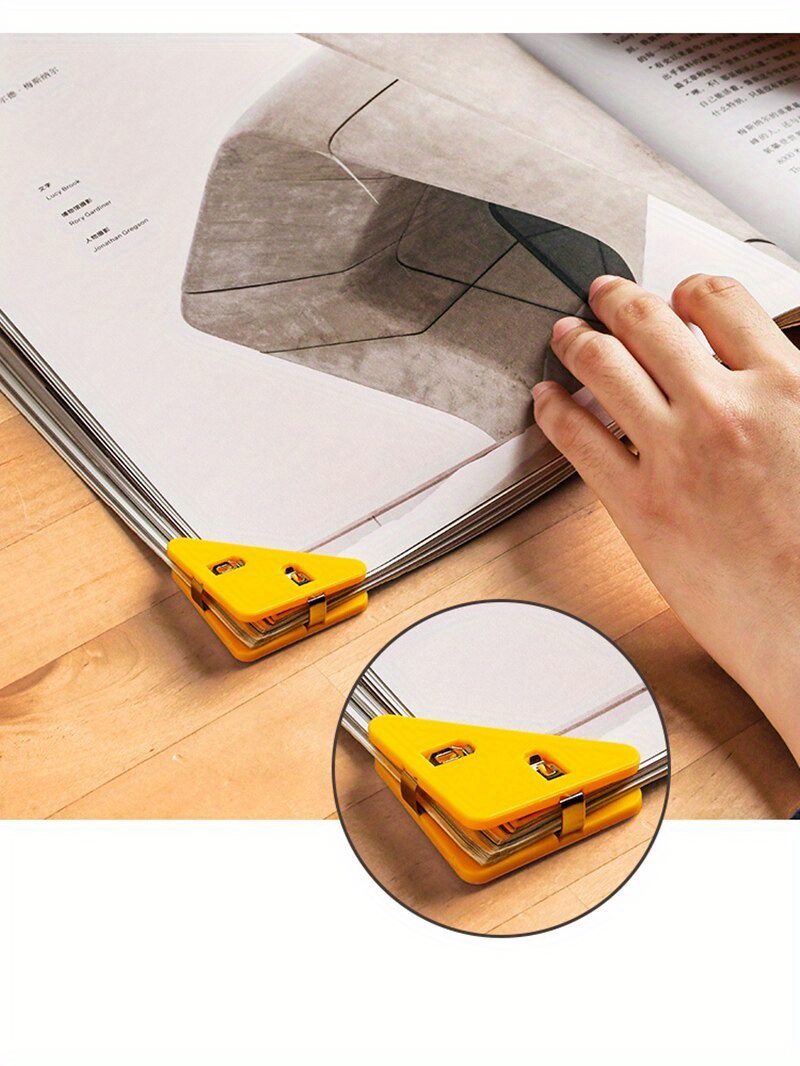 Creative Triangle Clip Bill Clip Book Paper Corner Clip - Temu