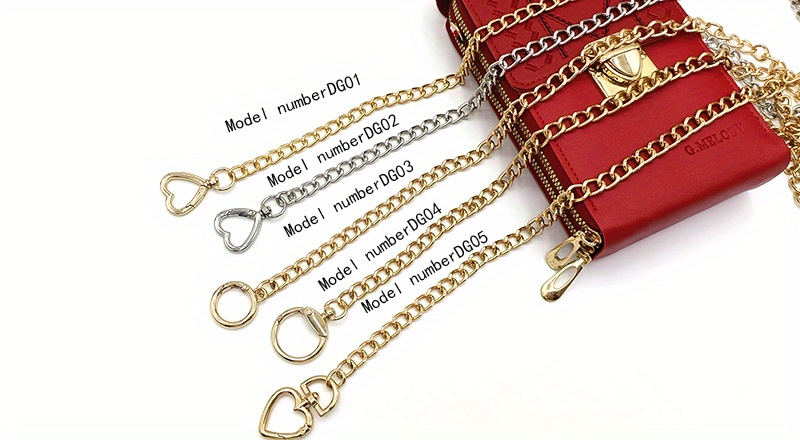 Minimalist Chain Bag Strap Gold Replaceable