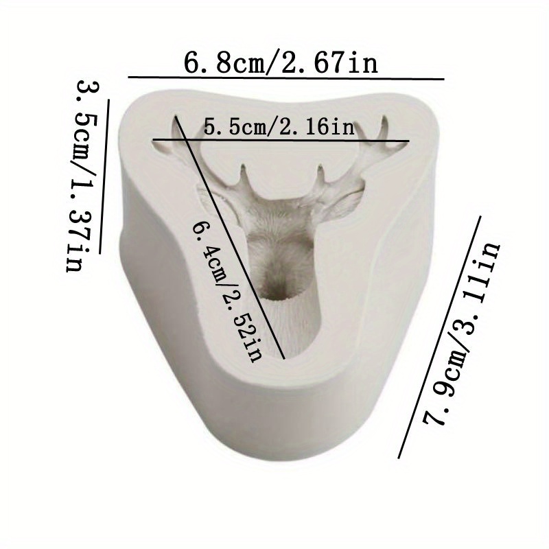 Christmas Elk Silicone Mould Fondant Cake Decorating Tools Gumpaste Mould, , Chocolate Forms Baking Tool,kitchen Accessories