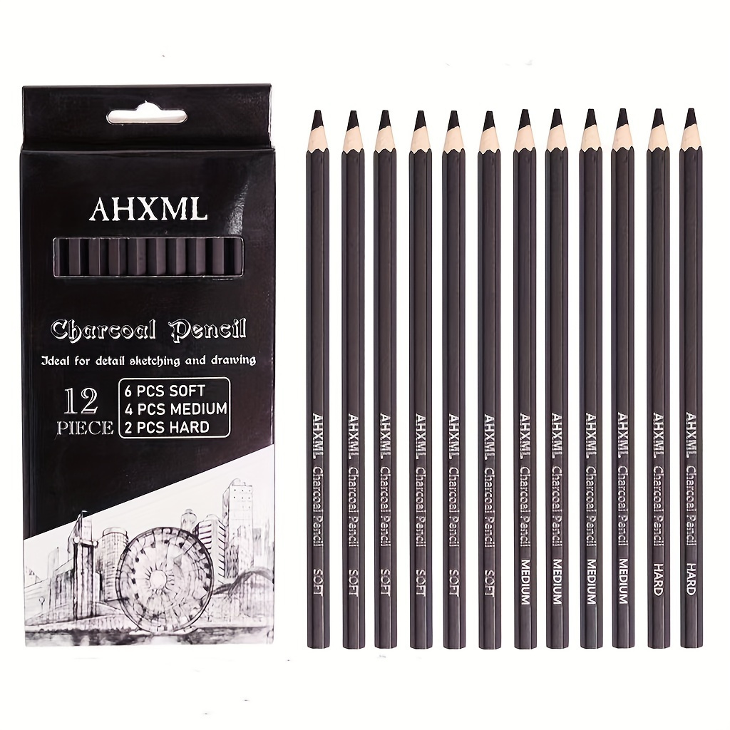 35Pcs Sketch Drawing Pencil Set Carbon Charcoal Graphite Stick Rod