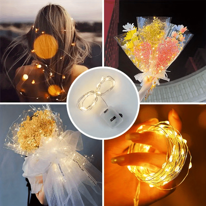 15 packs fairy tale lamp battery operated string light 7 foot 20 led mini string light waterproof silver wire firefly star light diy bedroom suitable for wedding party holiday christmas flashing details 4