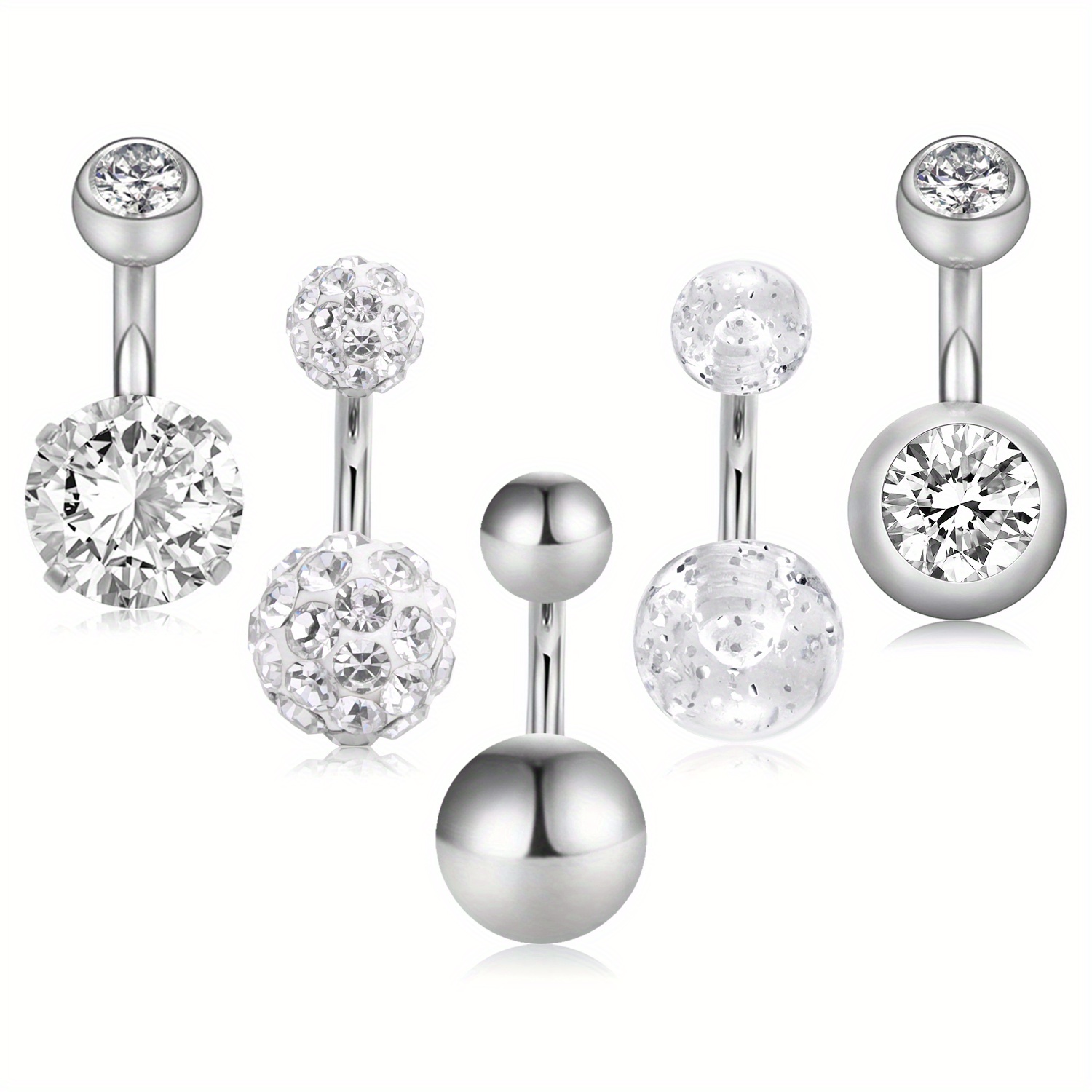 Belly Ring. Belly Button Ring Short. Surgical Steel Navel 