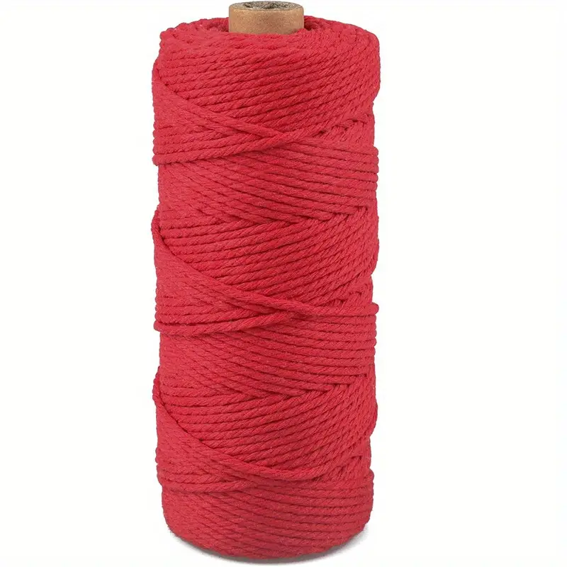  3 cuerdas de algodón trenzadas de 10 yardas, 0.472 in, cuerda  de algodón para decoración de manualidades, cinturón de bolsa, accesorios  de costura, cuerda de algodón de color para manualidades, cuerda