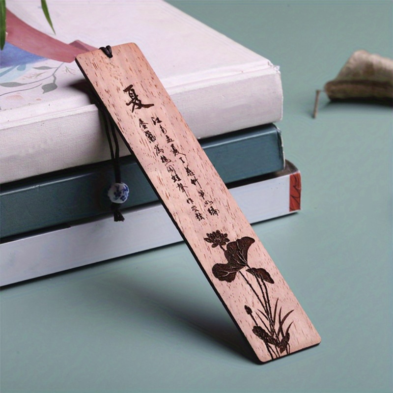 Carving Wooden Bookmark Classical Handmade Wood Bookmark Vintage Bookma'$v