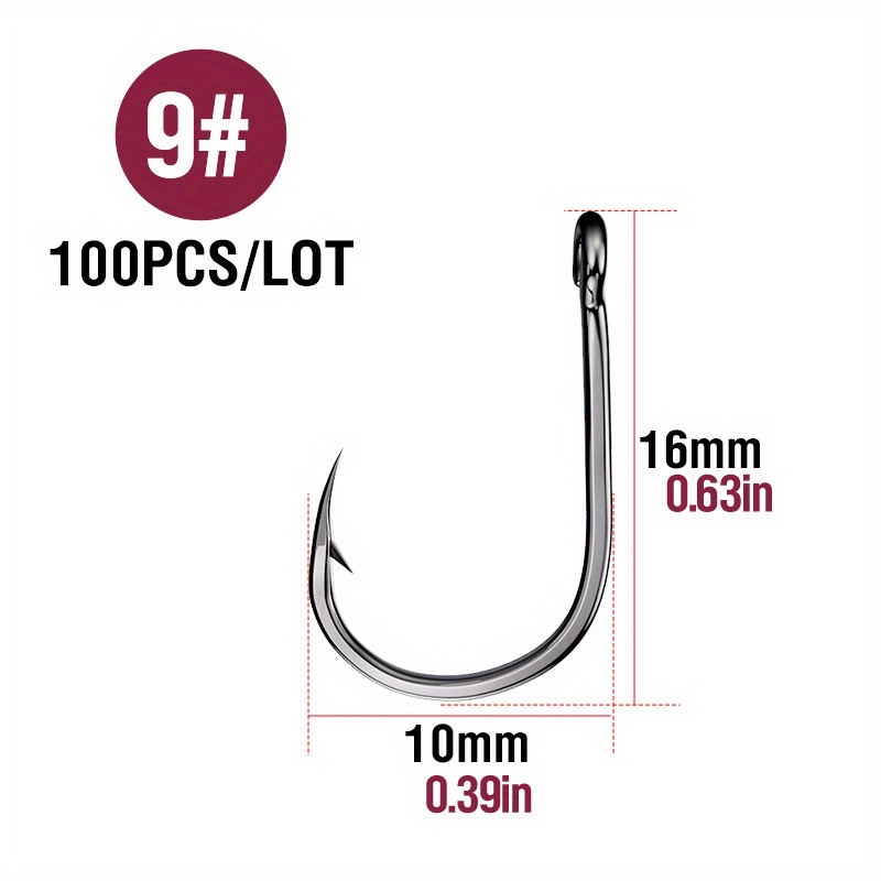 Premium Fishing Hooks Set High Carbon Steel Sharp Barbed - Temu United  Kingdom