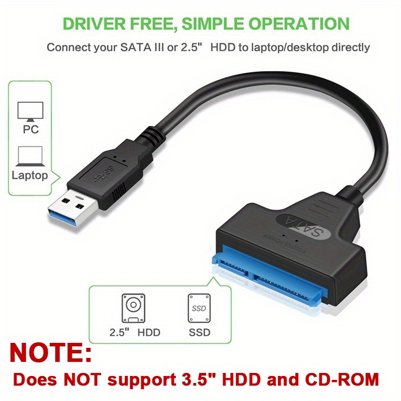 USB 3.0 2.0 SATA 3 Cable Sata To USB 3.0 Adapter Up To 6 Gbps Support 2.5  Inch External HDD SSD Hard Drive 30Pin Sata III Cable