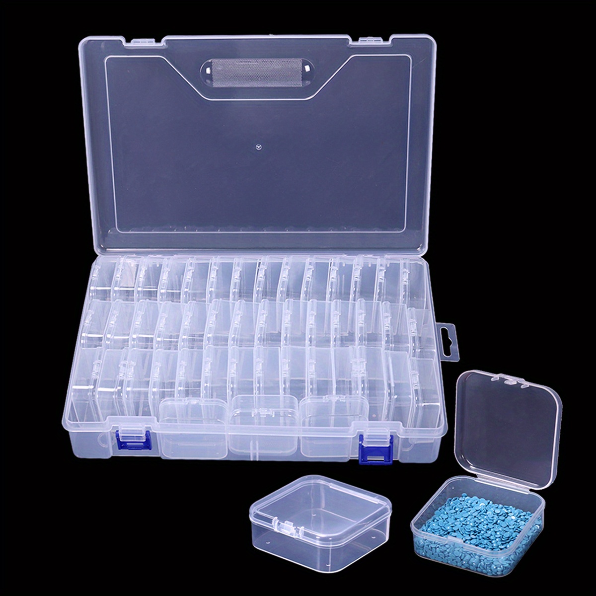 Jewelry Transparent Bead Storage Box Clear Toolbox Container