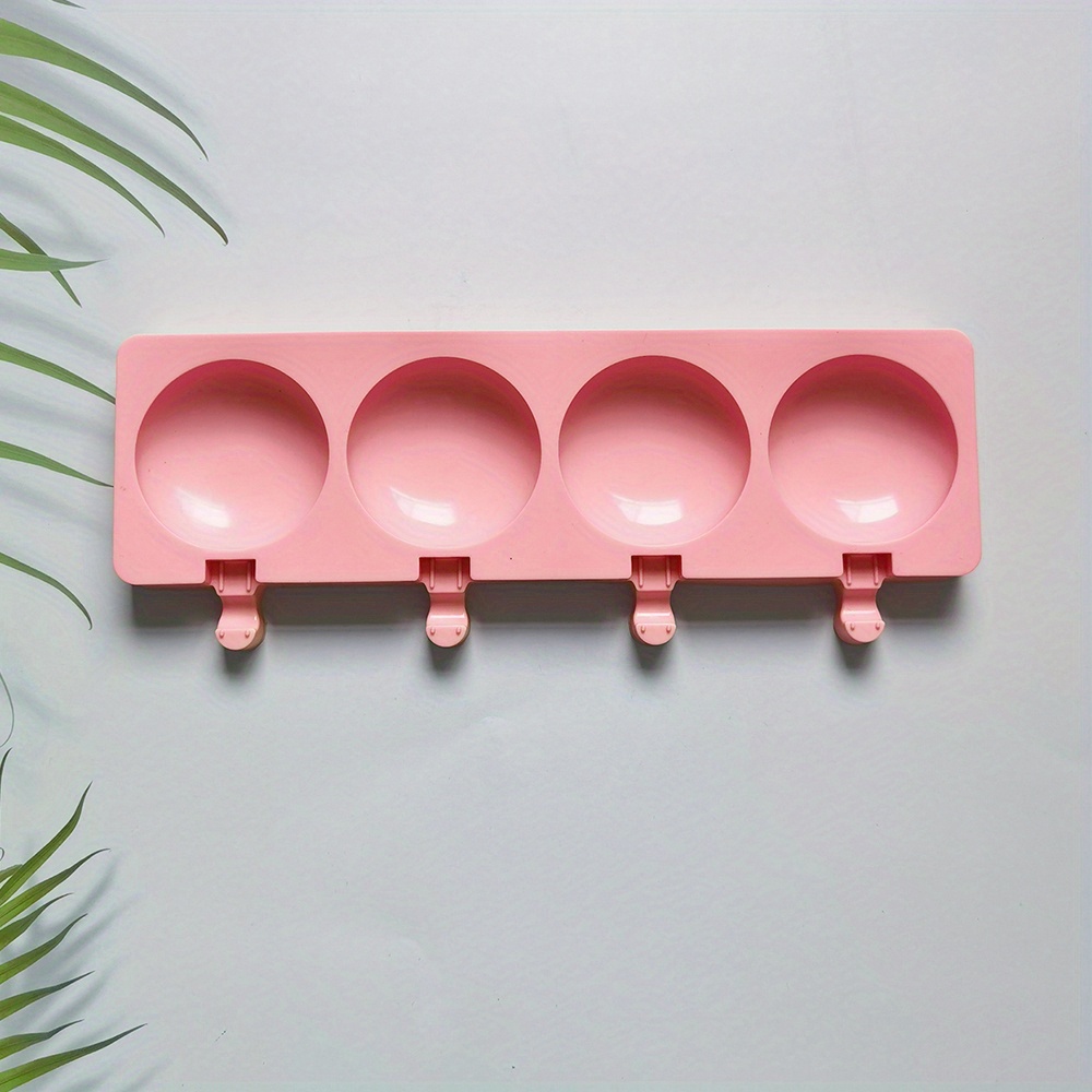 1pc Silicone Popsicle Mold, Pink Silicone Cute Ice Mold For DIY