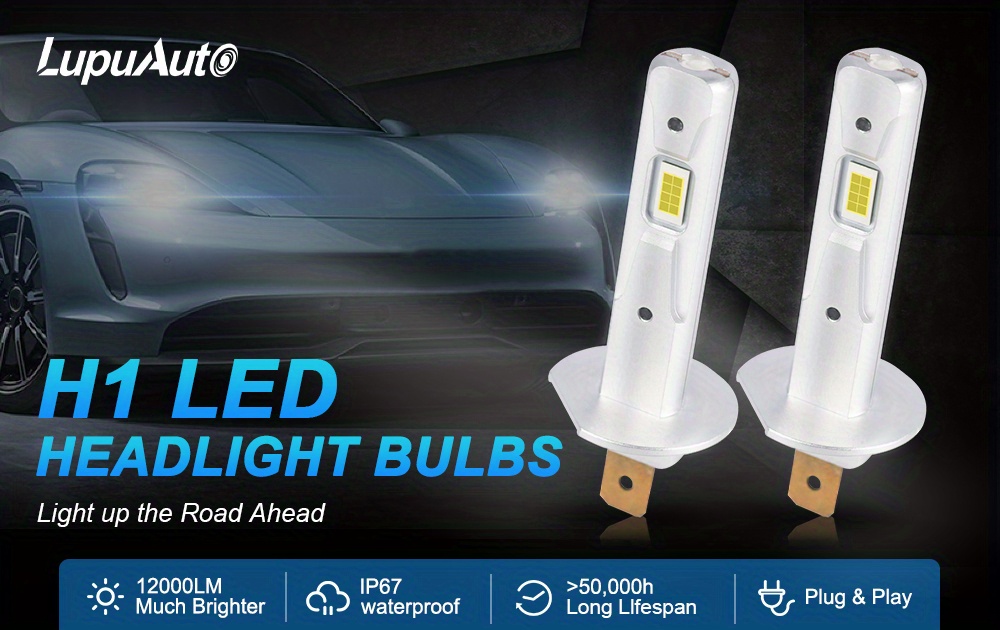2pcs Mini H1 Canbus LED Ampoule H1 LED Puissant Phares - Temu Canada